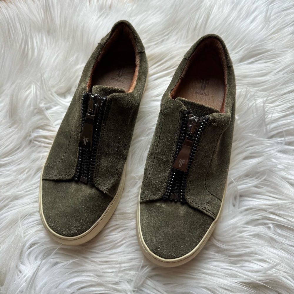 Frye women's lena zip low sneaker